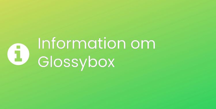 Glossybox Sektionsrubrikbild