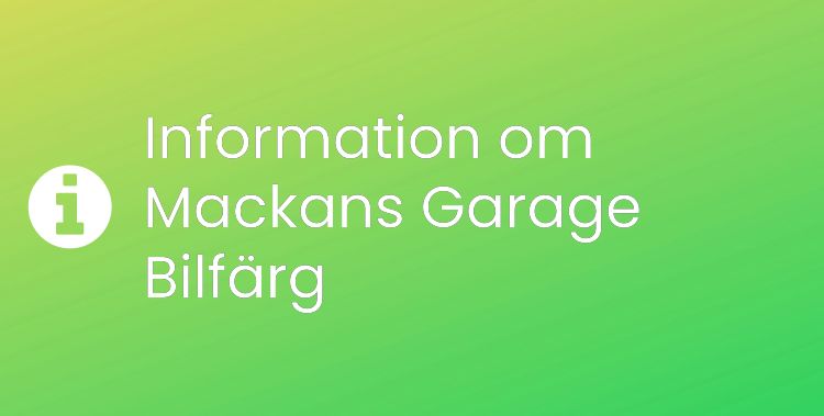 Mackans Garage Bilfärg Sektionsrubrikbild