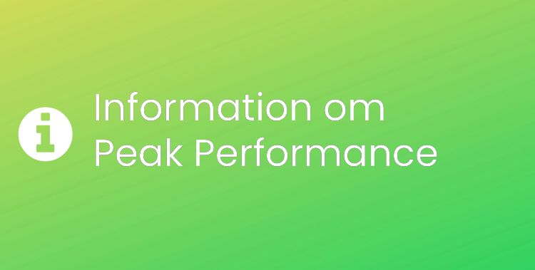 Peak Performance Sektionsrubrikbild