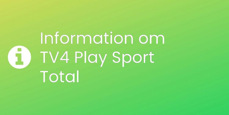 TV4 Play Sport Total Sektionsrubrikbild